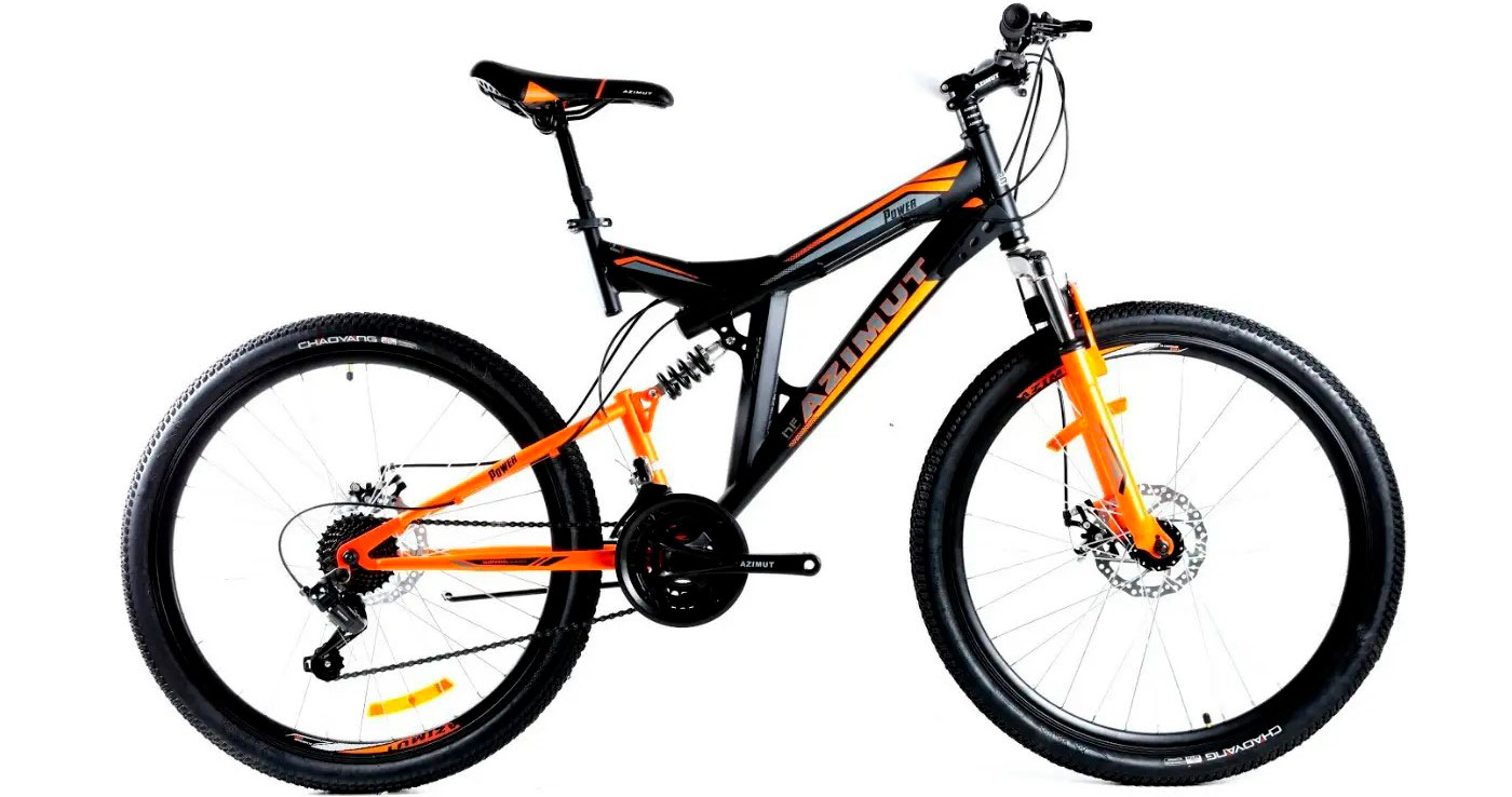 Фотография Велосипед Azimut Power GD 29" размер L рама 19 Черно-оранжевый